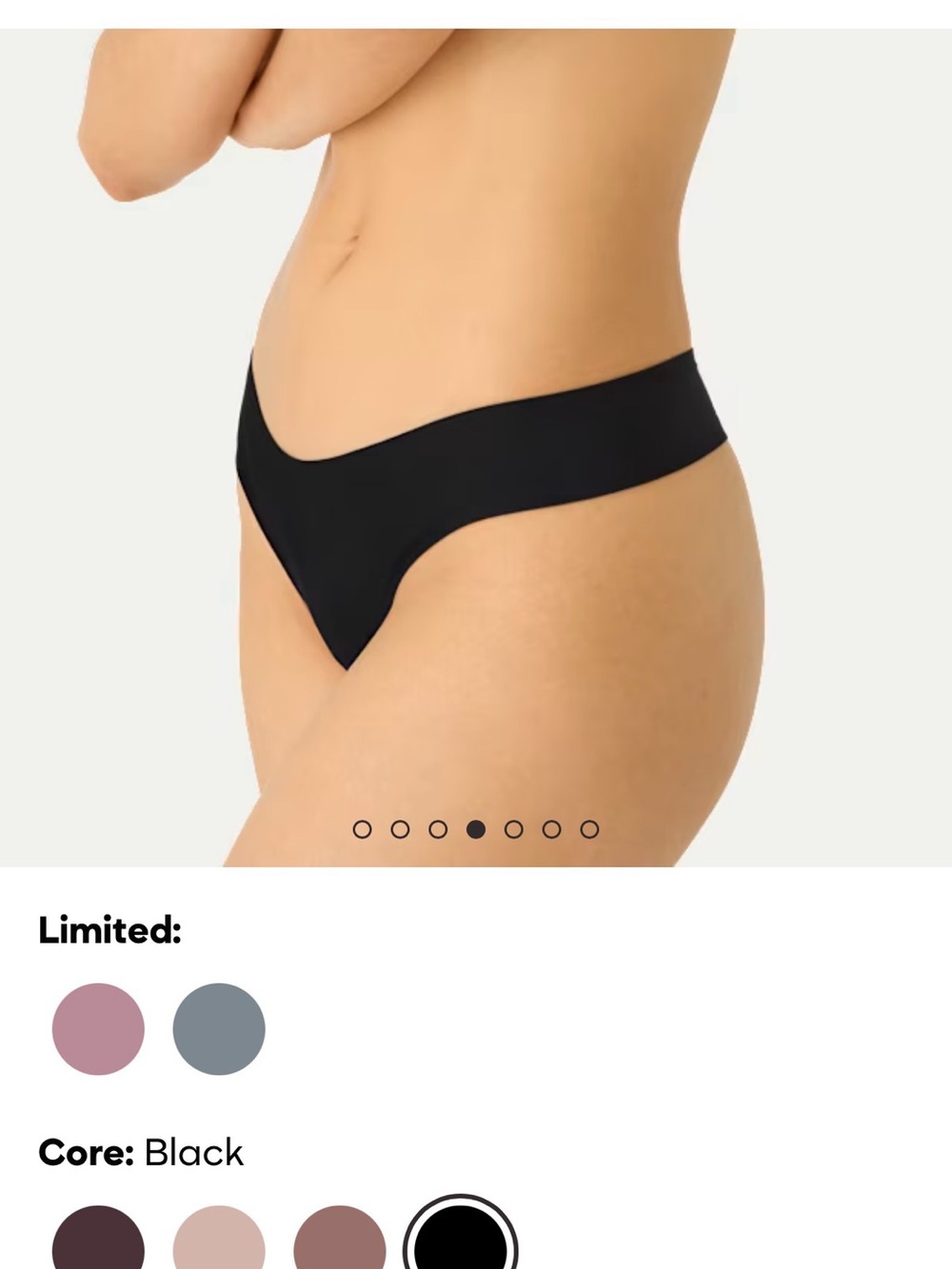 Bombas Seamless Thong - Black